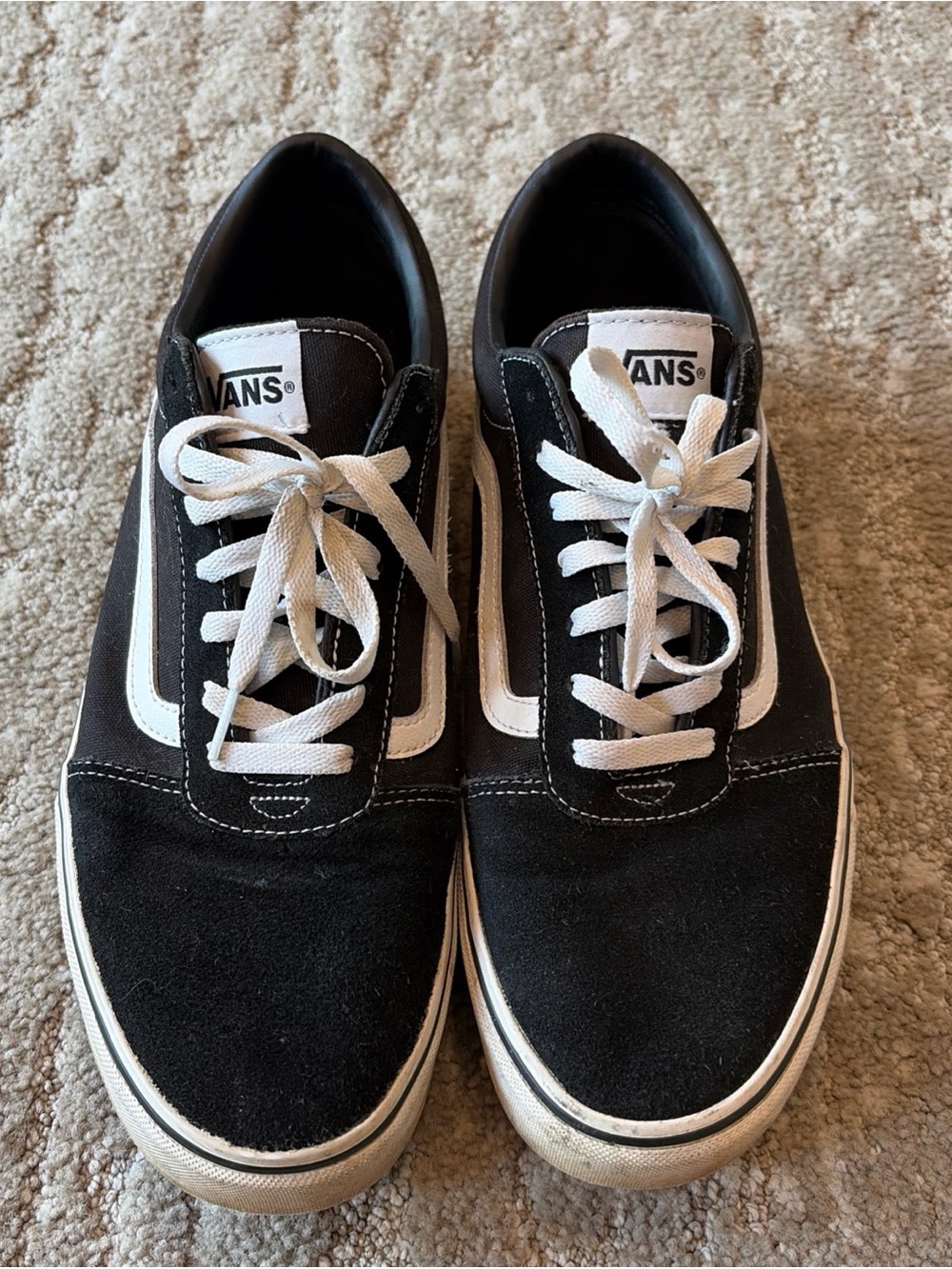Vans Old Skool Black White Classic Skate Shoes Mens 13 Suede Canvas Low Top